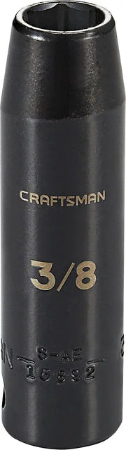 3 eighths inch drive 3 eighths inch S A E deep impact socket.