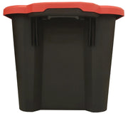 Craftsman black storage tote with red lid CMST26321RB white background beauty shot front angle